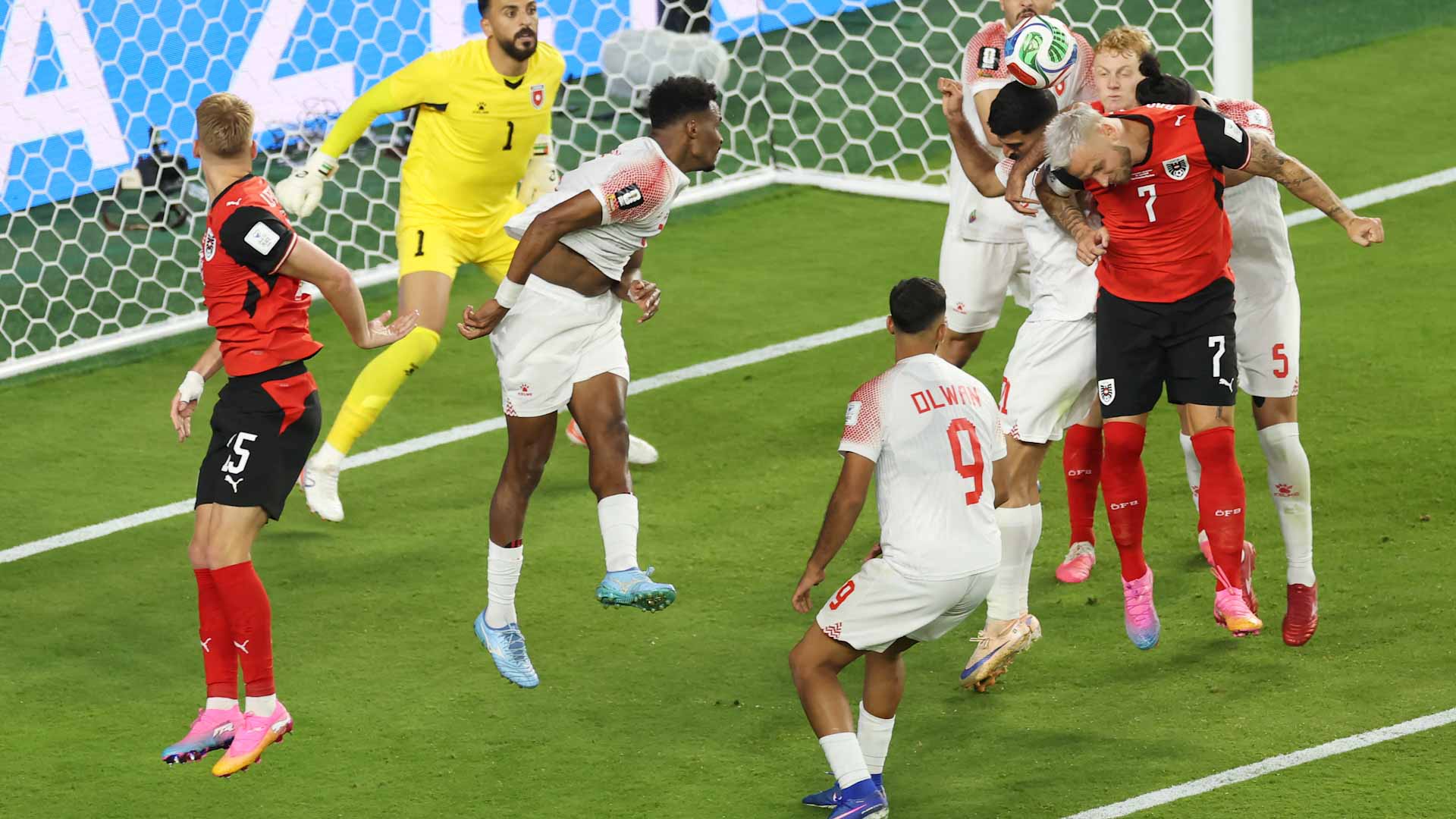 Image for the title: Austria earn World Cup win against debutants Jordan 