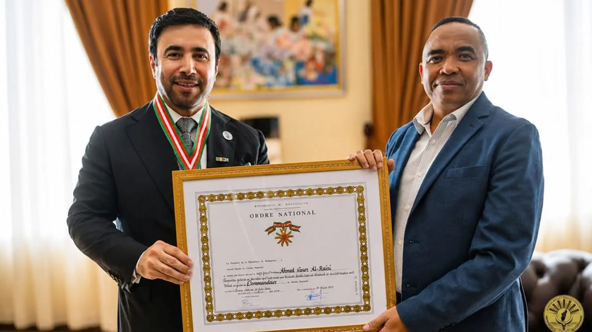 Madagascar honours Major General Al Raisi with top medal