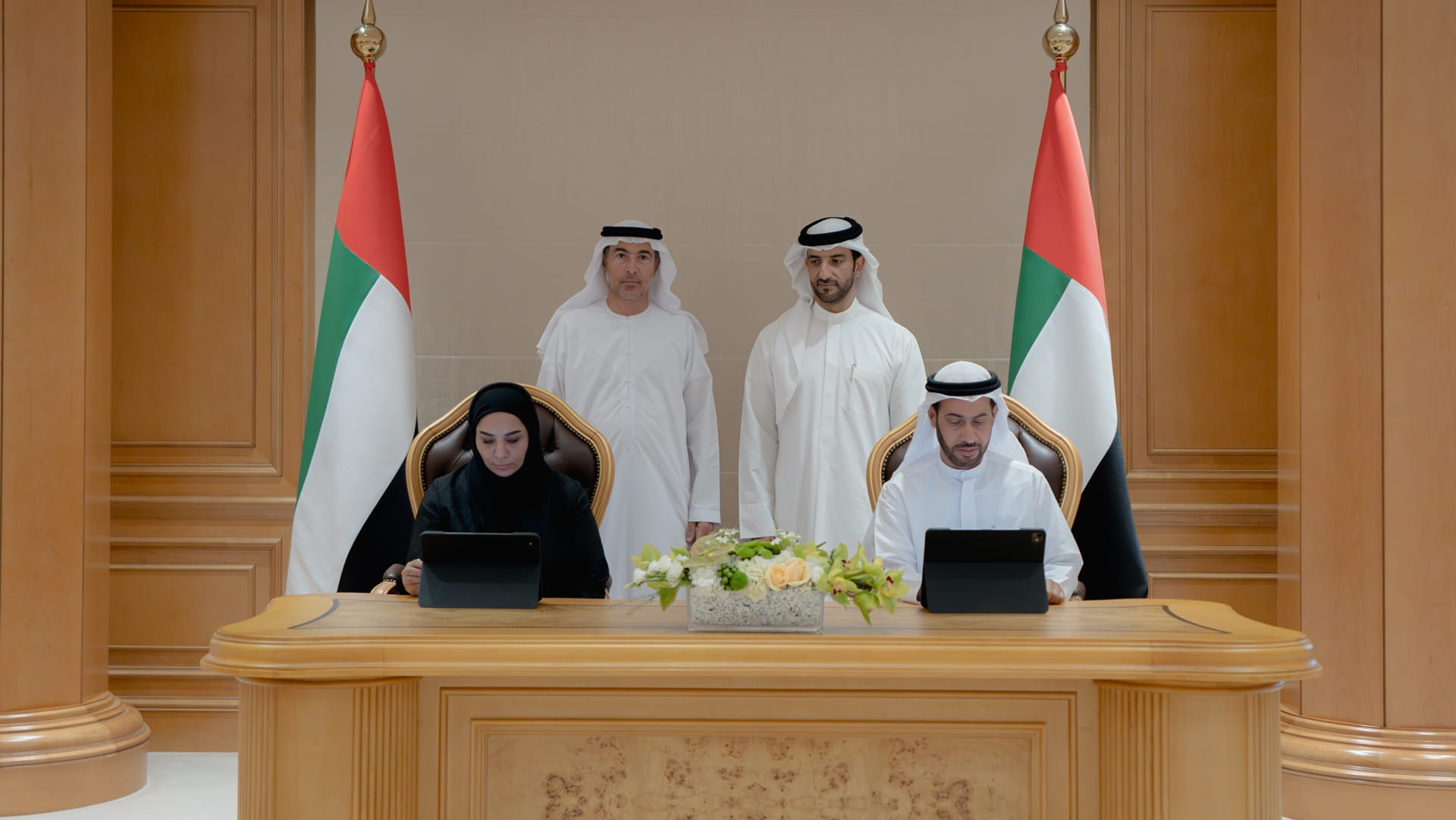 His Highness during signing