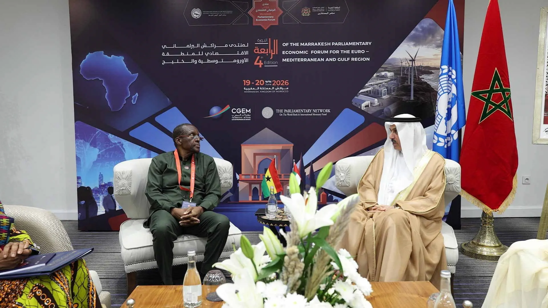 Saqr Ghobash, Ghana speaker discuss stronger parliamentary ties 