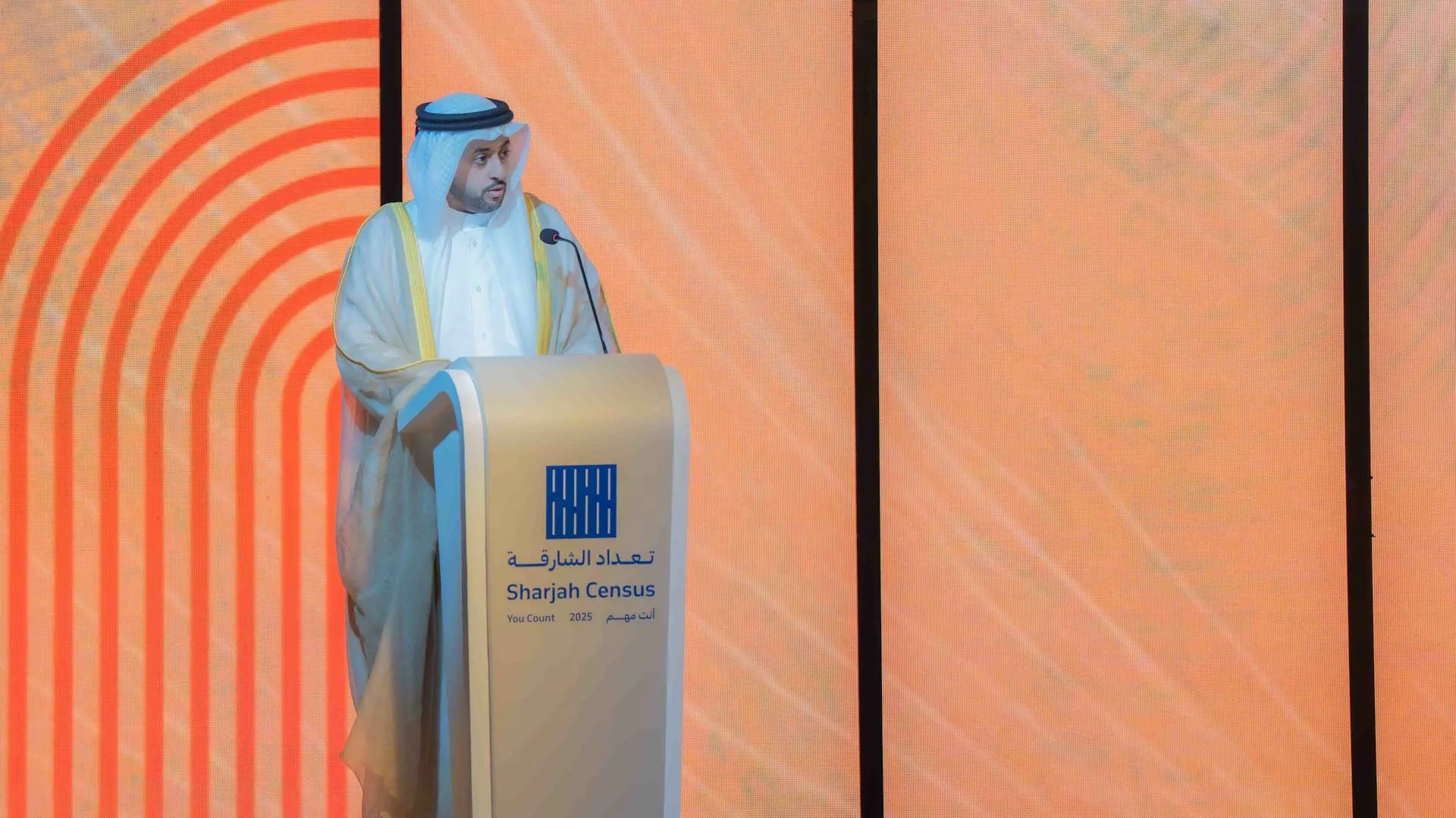 Sheikh Mohammed bin Humaid during speech