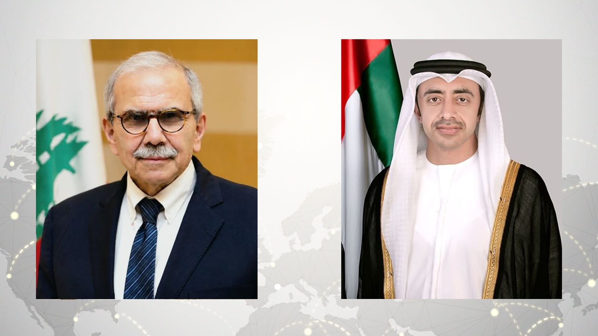 Abdullah bin Zayed, Nawaf Salam discuss bilateral ties