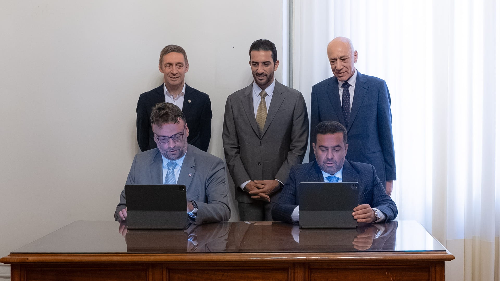 Sultan bin Ahmed witnesses Shams–University of Barcelona MoU