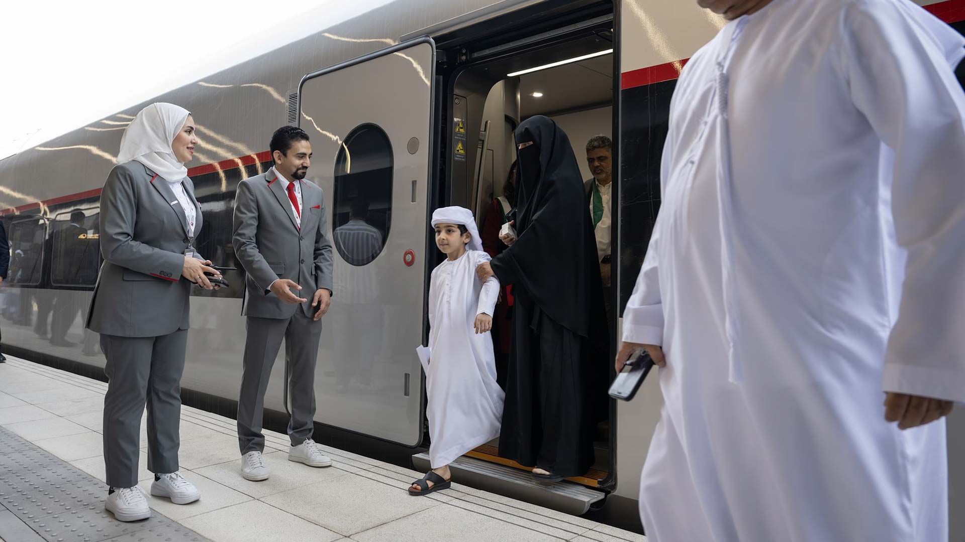 First Etihad Rail passenger service arrives from Fujairah in AD