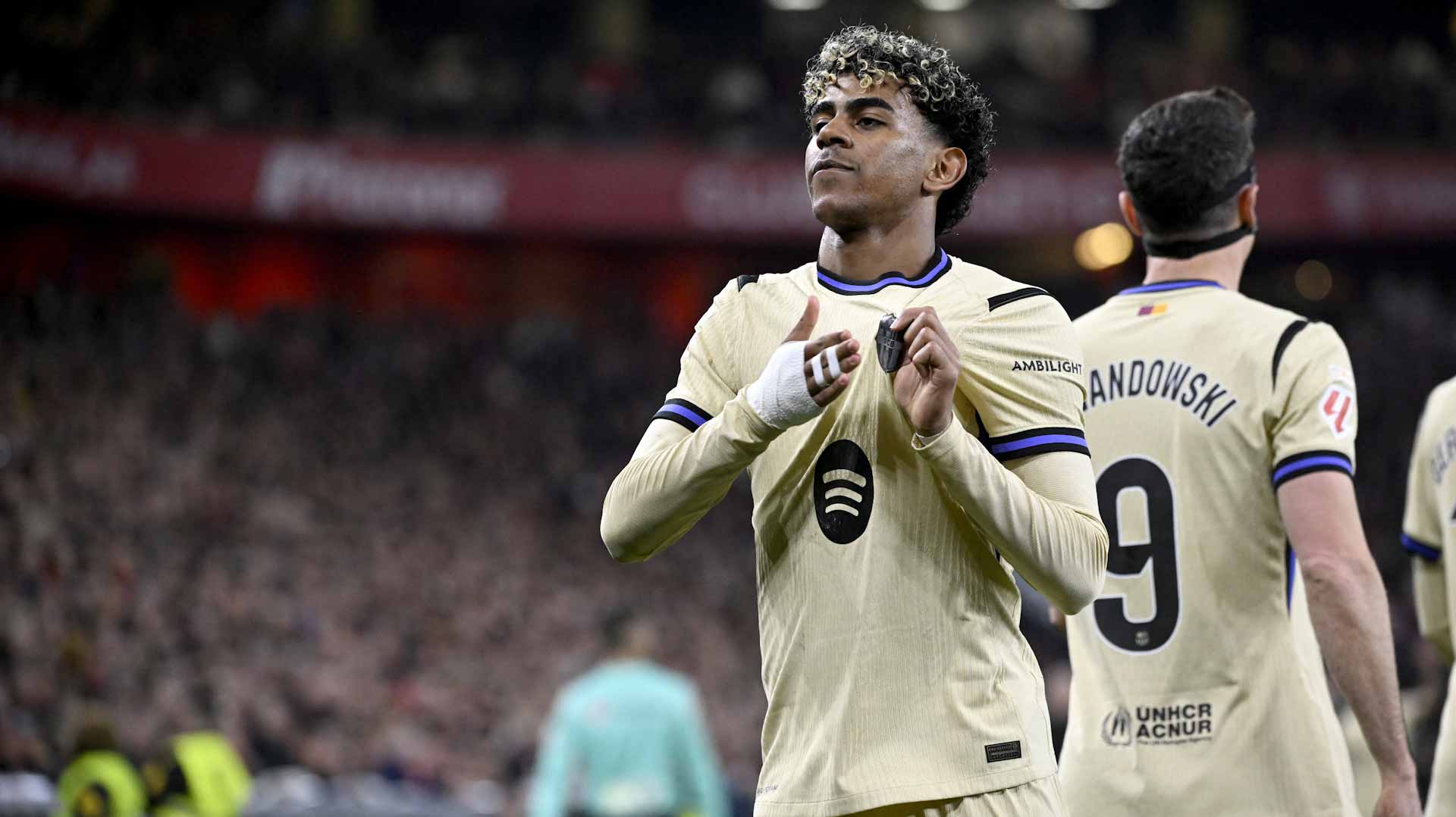  لامين جمال يقود برشلونة للفوز على بلباو في الدوري الإسباني  