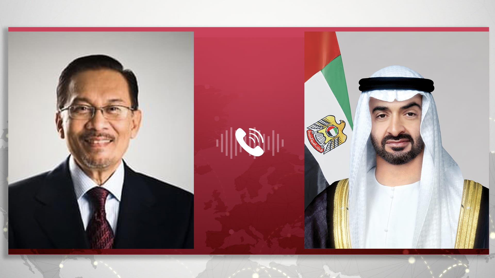 Image for the title: UAE President, Malaysian PM discuss latest regional developments 