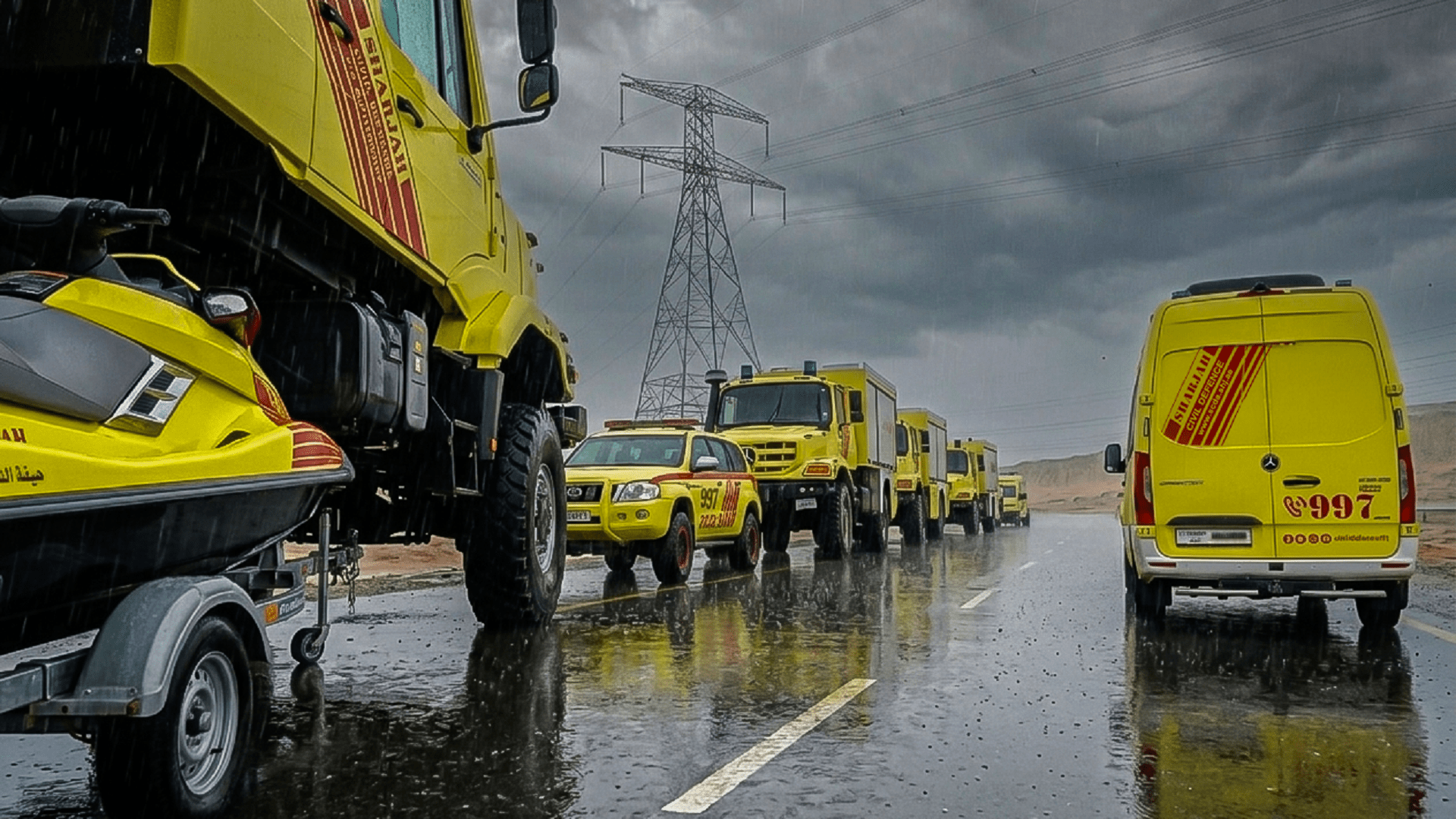 Sharjah Civil Defence intensifies measures amid unstable weather