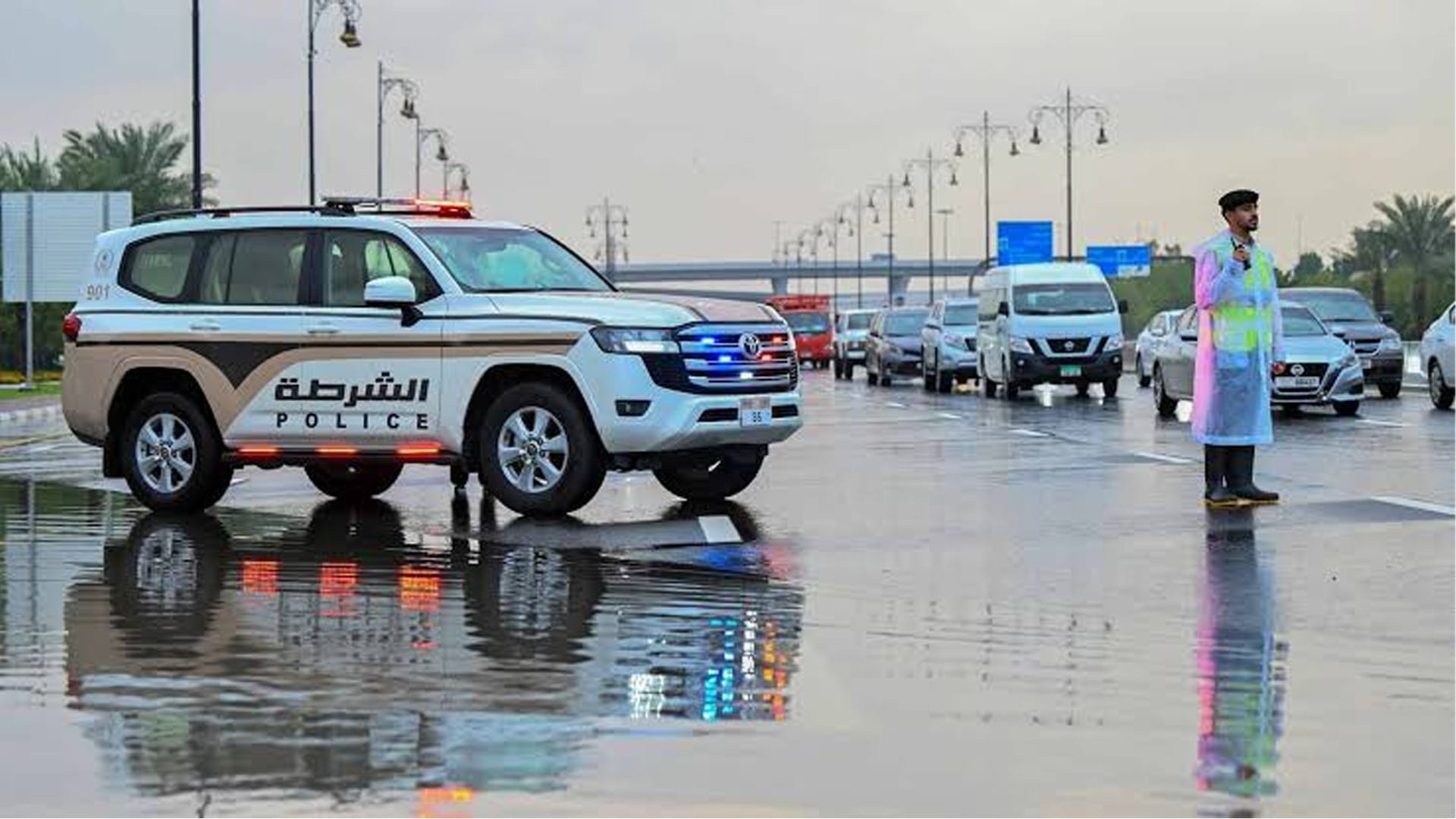 شرطة الشارقة: إغلاق مؤقت لطريق مليحة من جسر قطاه 
