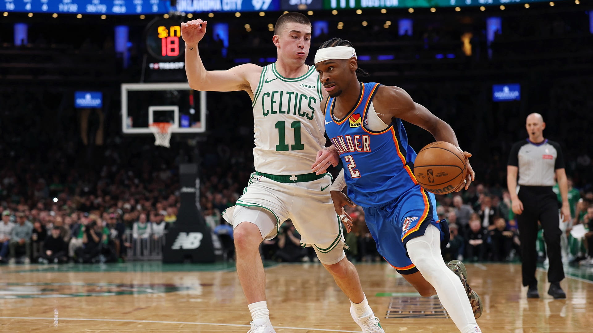 Boston ends Oklahoma City Thunder's 12-game winning streak 