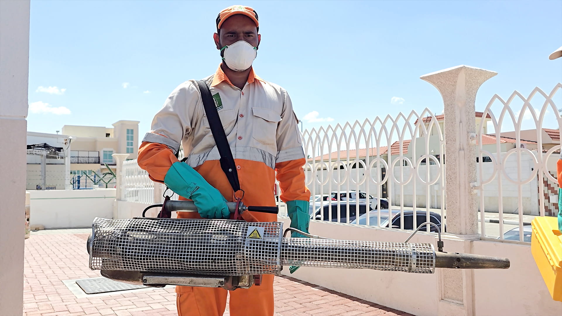 Sharjah Municipality sprays and disinfects rainwater areas