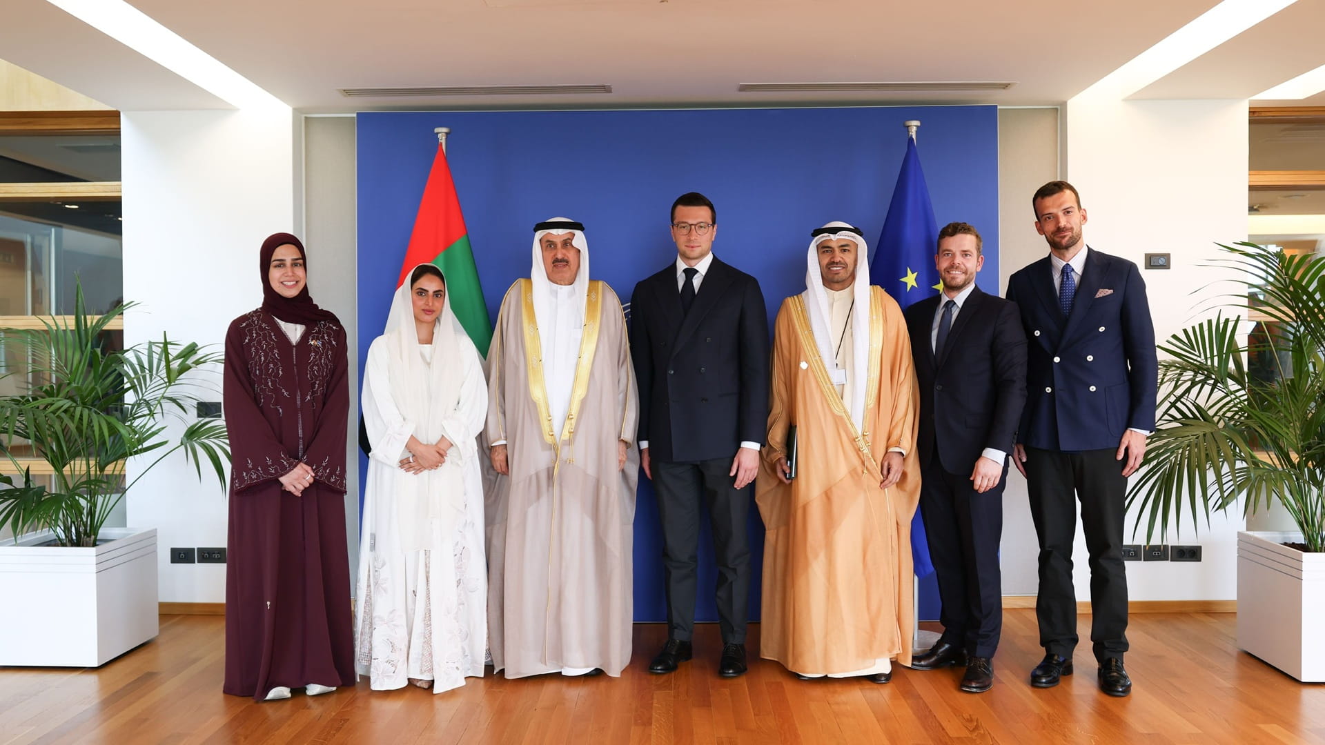 Image for the title: Ghobash, Bardella discuss UAE-EU strategic cooperation 