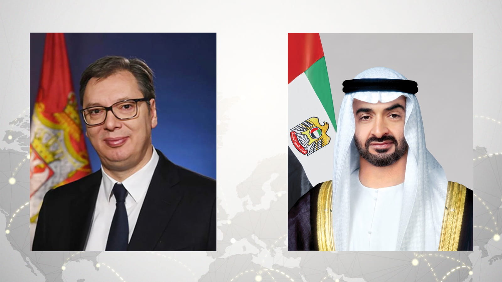 رئيس الدولة والرئيس الصربي يبحثان تعزيز التعاون بين البلدين 