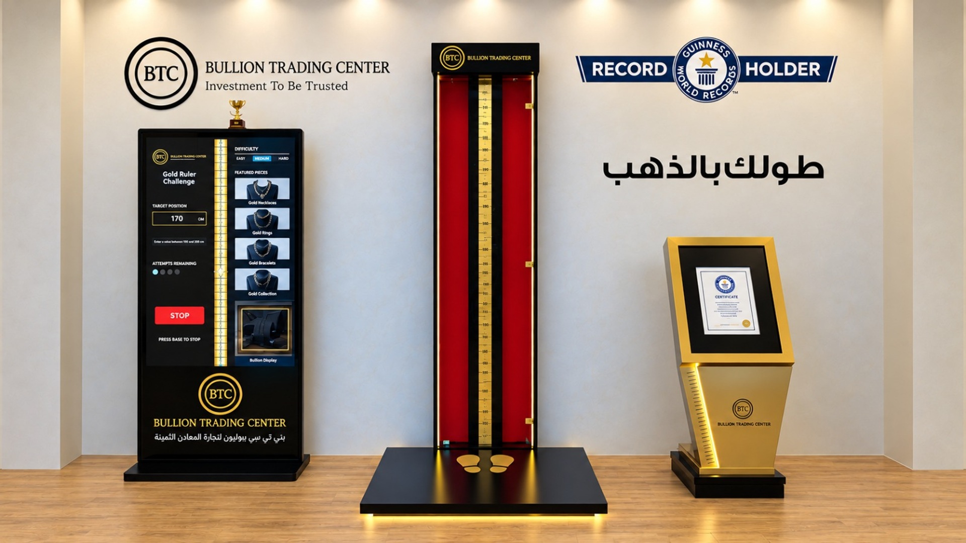 "الشرق الأوسط للساعات والمجوهرات" يعرض أطول سبيكة ذهب في العالم