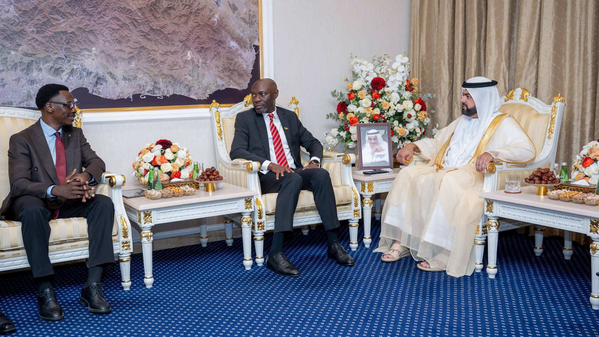 Fujairah CP receives ambassadors of Uganda, Tuvalu