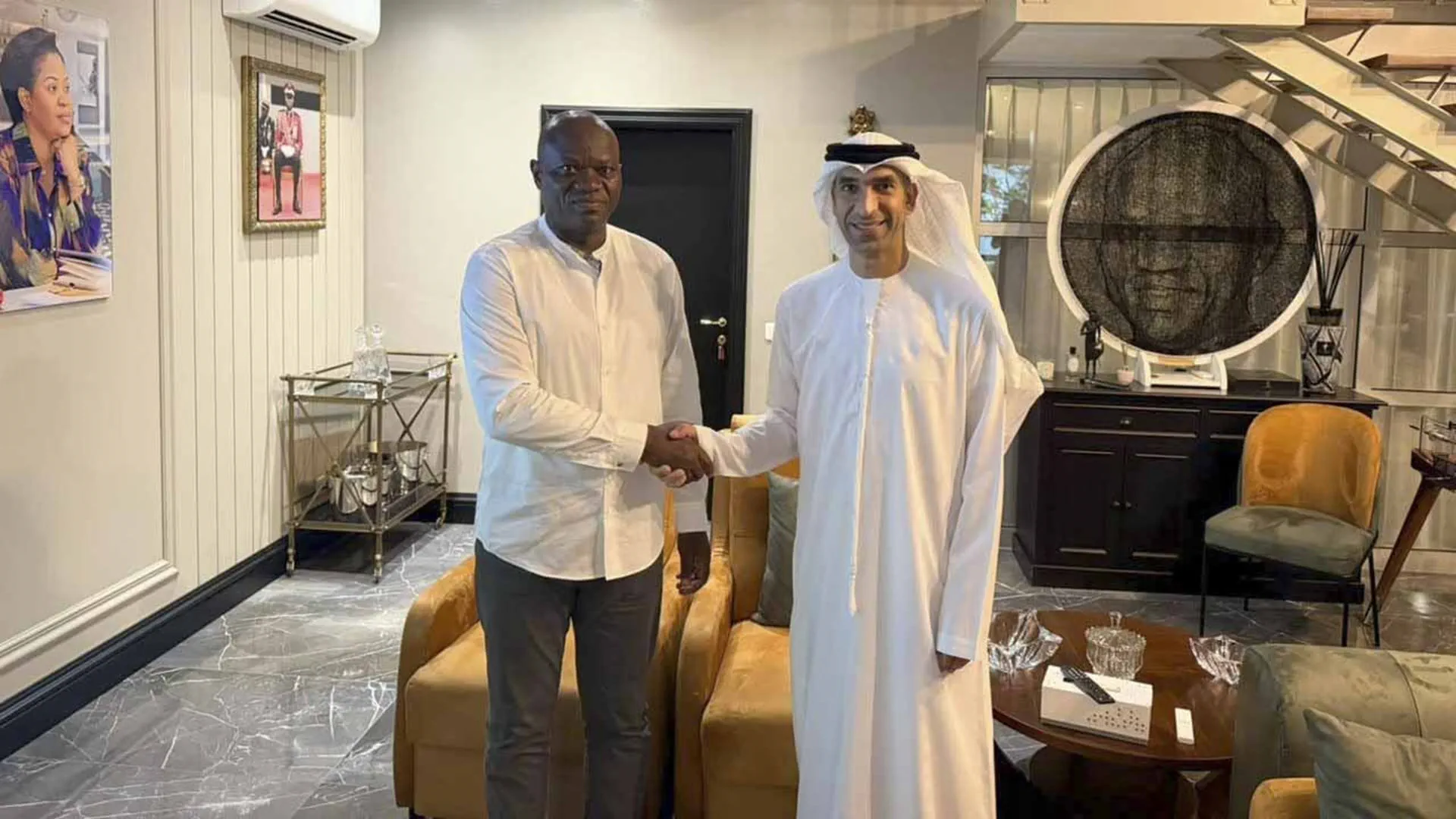 President of Gabon receives Thani Al Zeyoudi