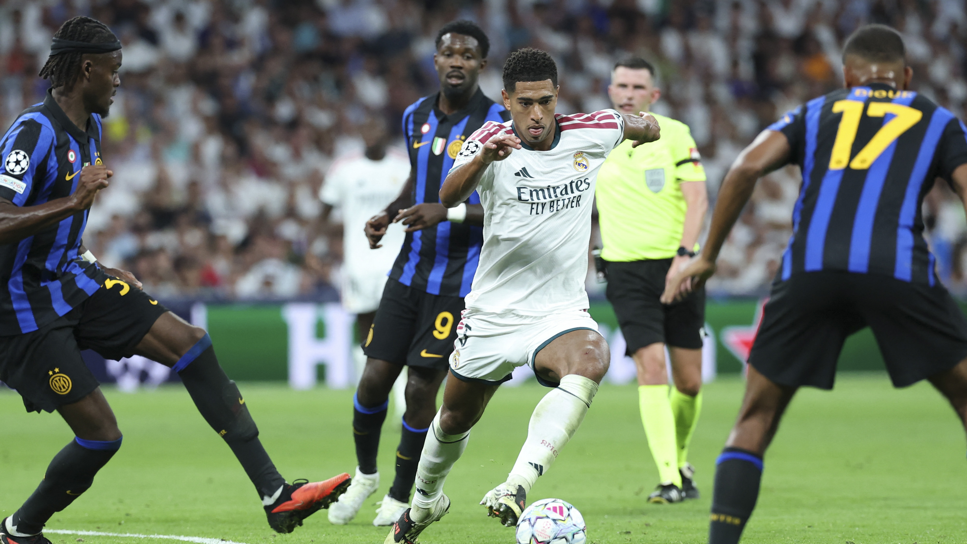 ريال مدريد يتخطى بصعوبة إنتر ميلان في دوري أبطال أوروبا