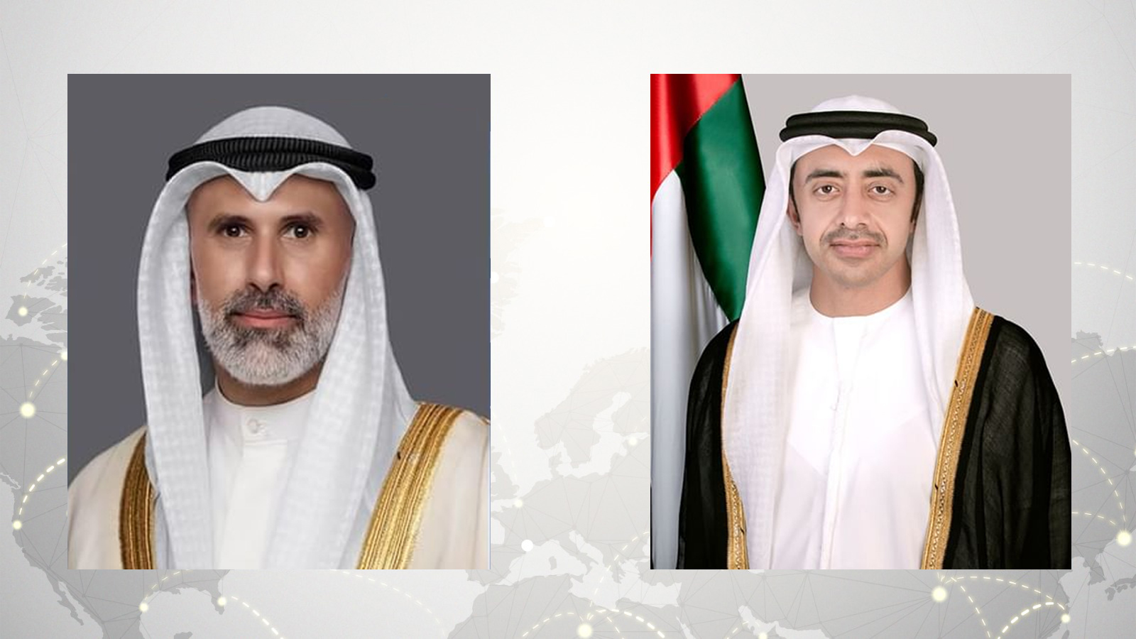 عبد الله بن زايد ووزير الخارجية الكويتي يبحثان التطورات الإقليمية