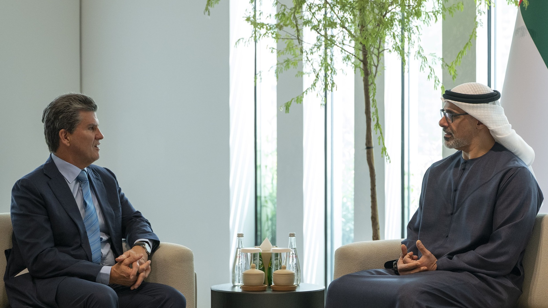 Image for the title: Khaled bin Mohamed meets Chairman of General Atlantic 