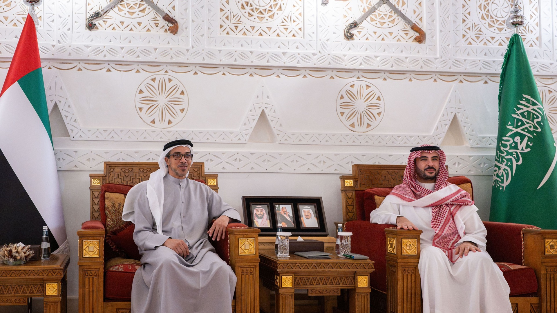 Mansour bin Zayed, Khalid bin Salman discuss ties in Riyadh