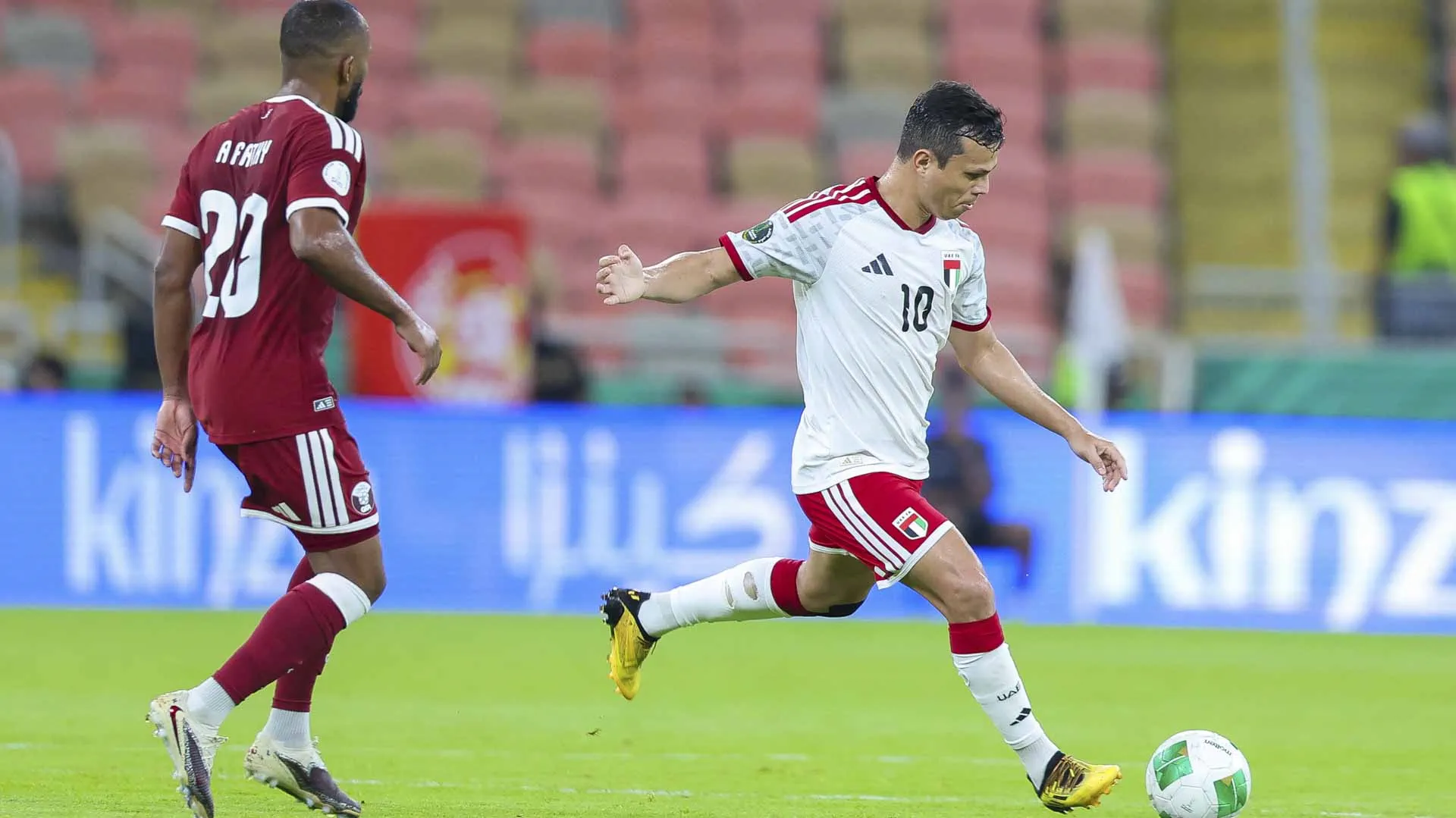 Image for the title: UAE reach Gulf Cup 27 semi-finals as Group B leaders after draw 
