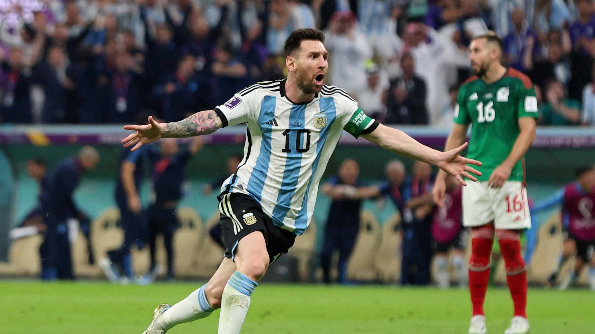 Messi magic guides relieved Argentina past Mexico